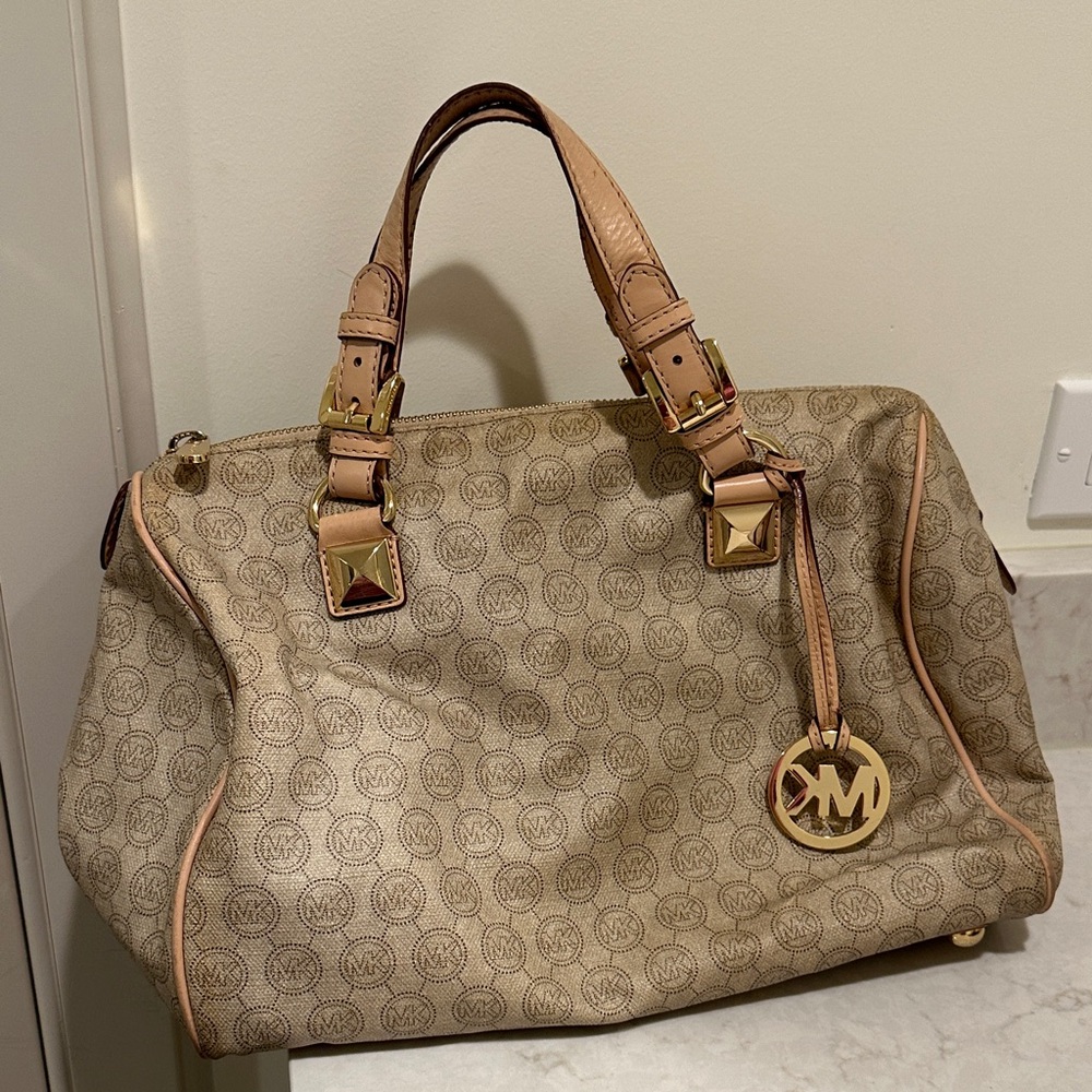 Michael Kors Tan Logo Satchel